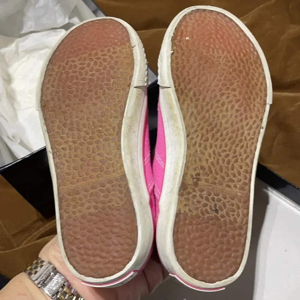 Ralph Lauren 10.5 hot pink slip on tennis shoe euc